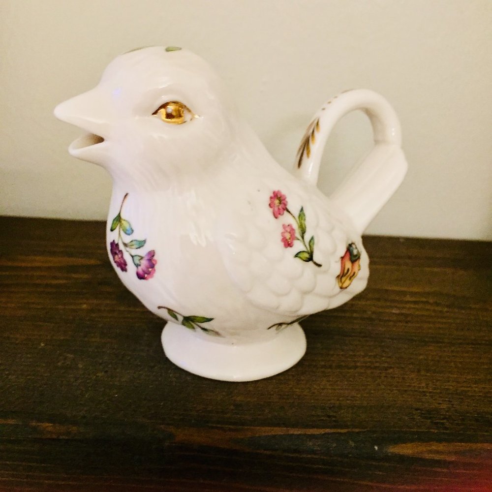 Grace's Teaware Sparrow Floral Porcelain Creamer